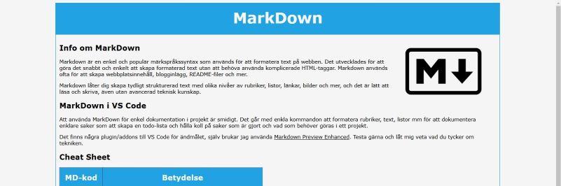 Paolos Markdown sida